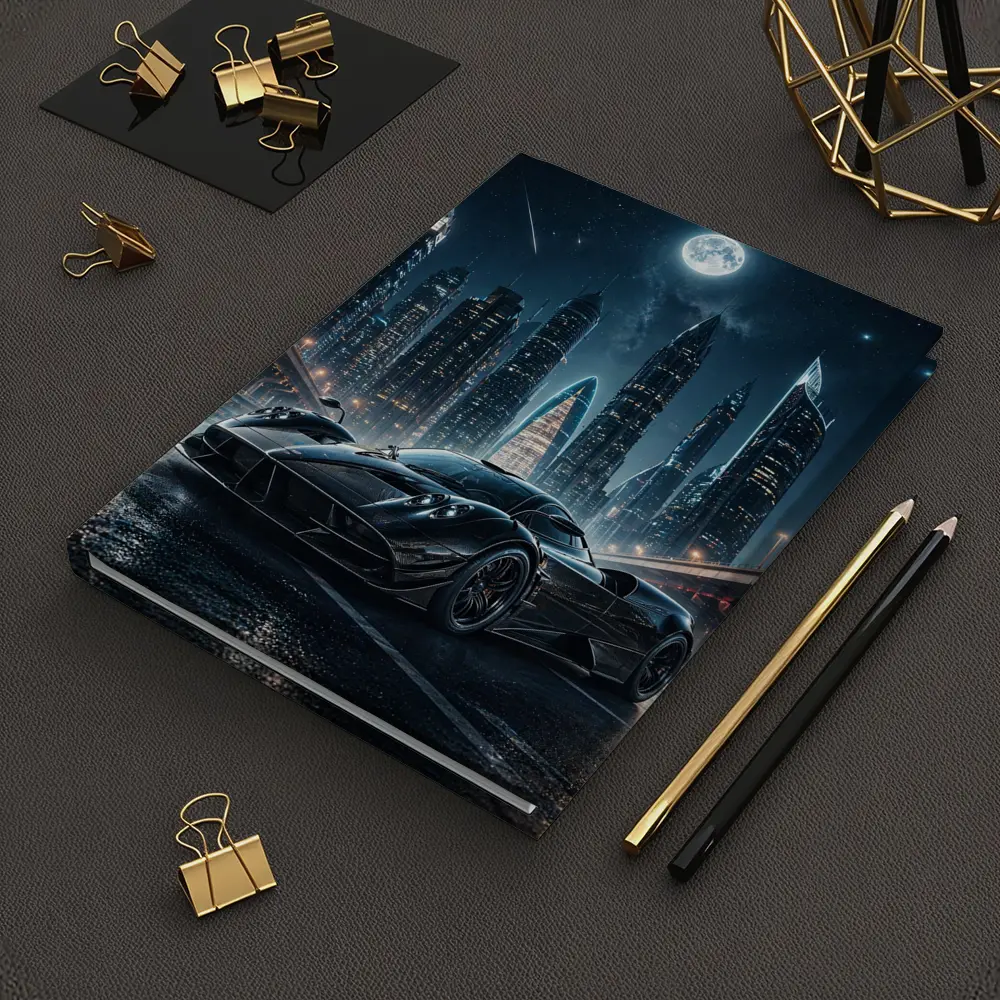 Pagani Huayra Black Supercar City Night – Notebooks