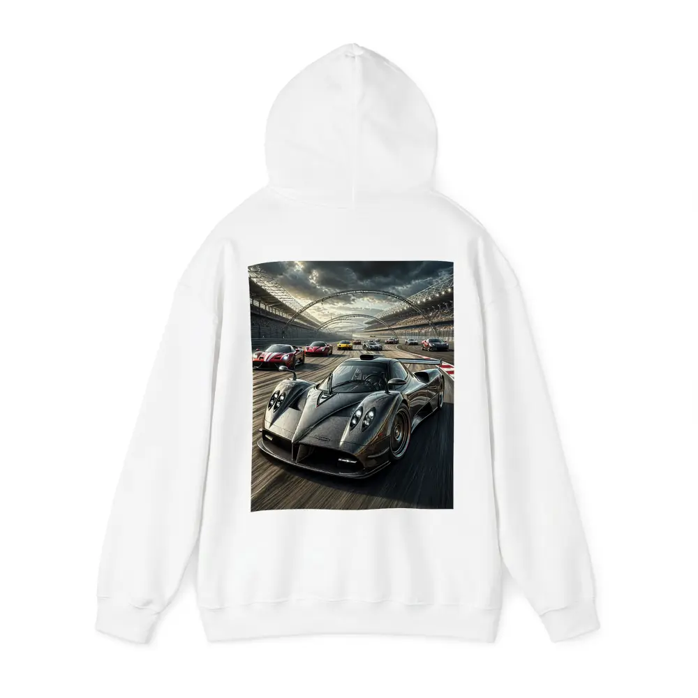 Pagani Zonda Racing on Track Dramatic Sky – Hoodies