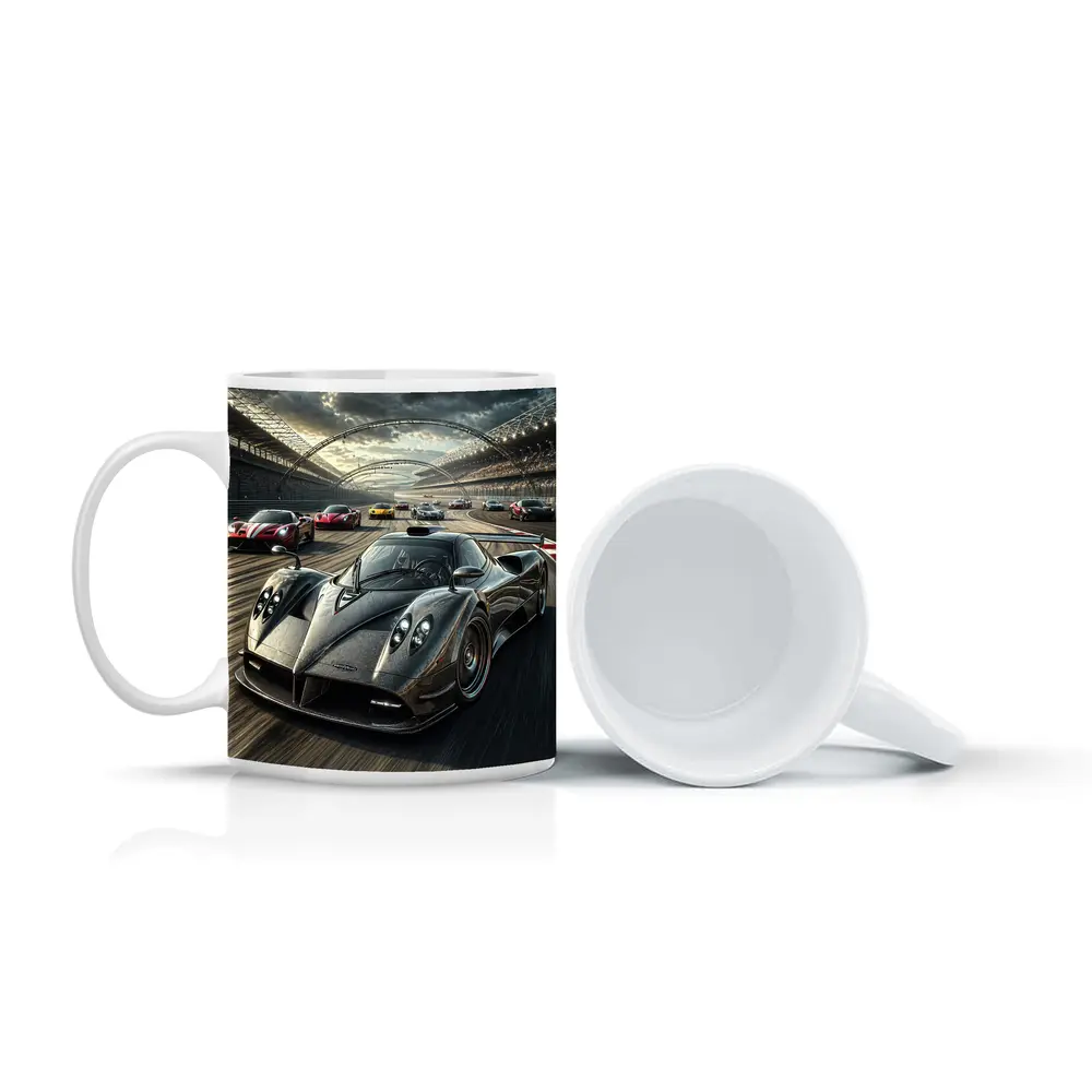 Pagani Zonda Racing on Track Dramatic Sky – Mugs