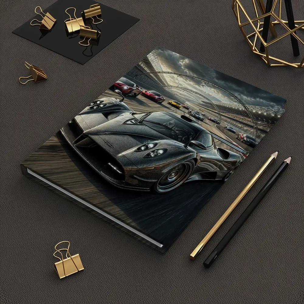 Pagani Zonda Racing on Track Dramatic Sky – Notebooks