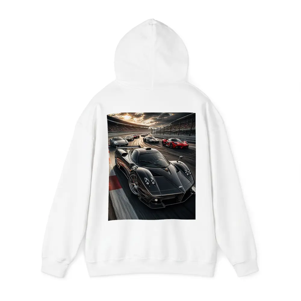 Pagani Zonda Racing on Track Sunset – Hoodies