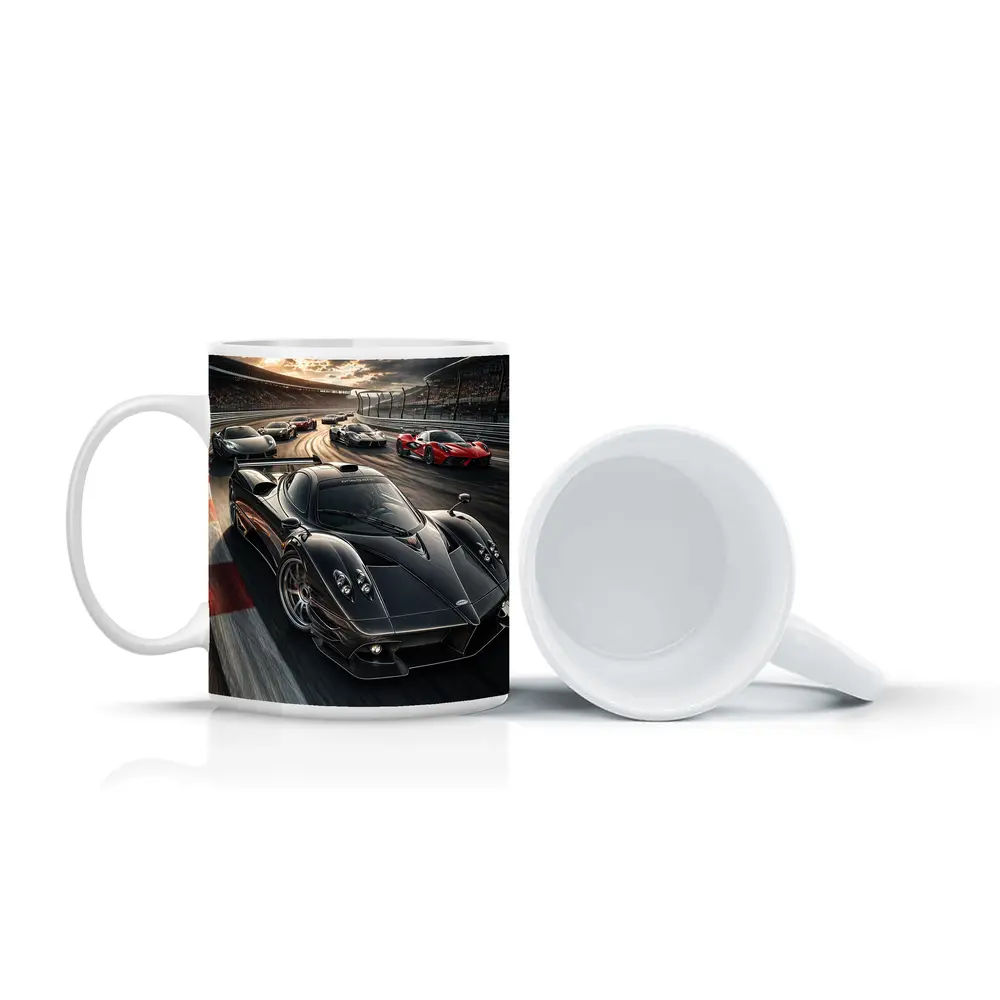 Pagani Zonda Racing on Track Sunset – Mugs