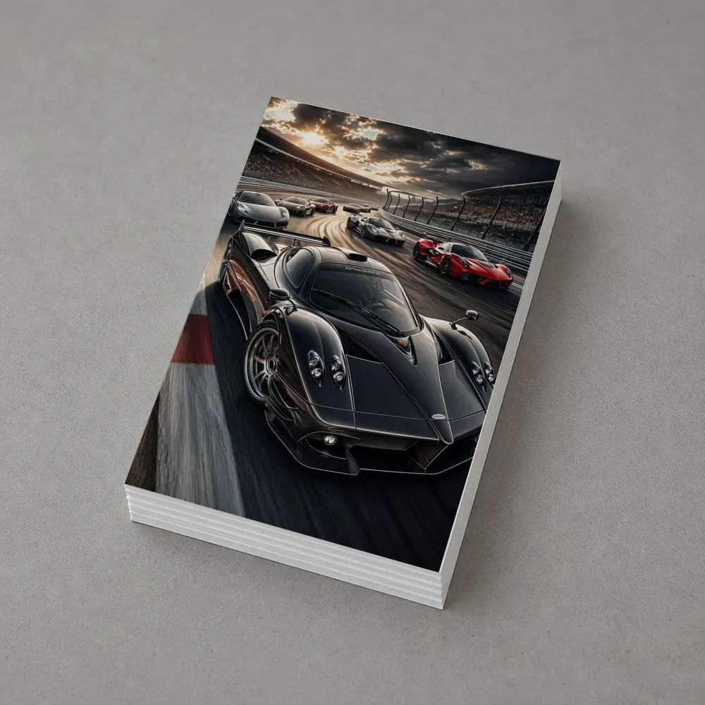 Pagani Zonda Racing on Track Sunset – Postcards