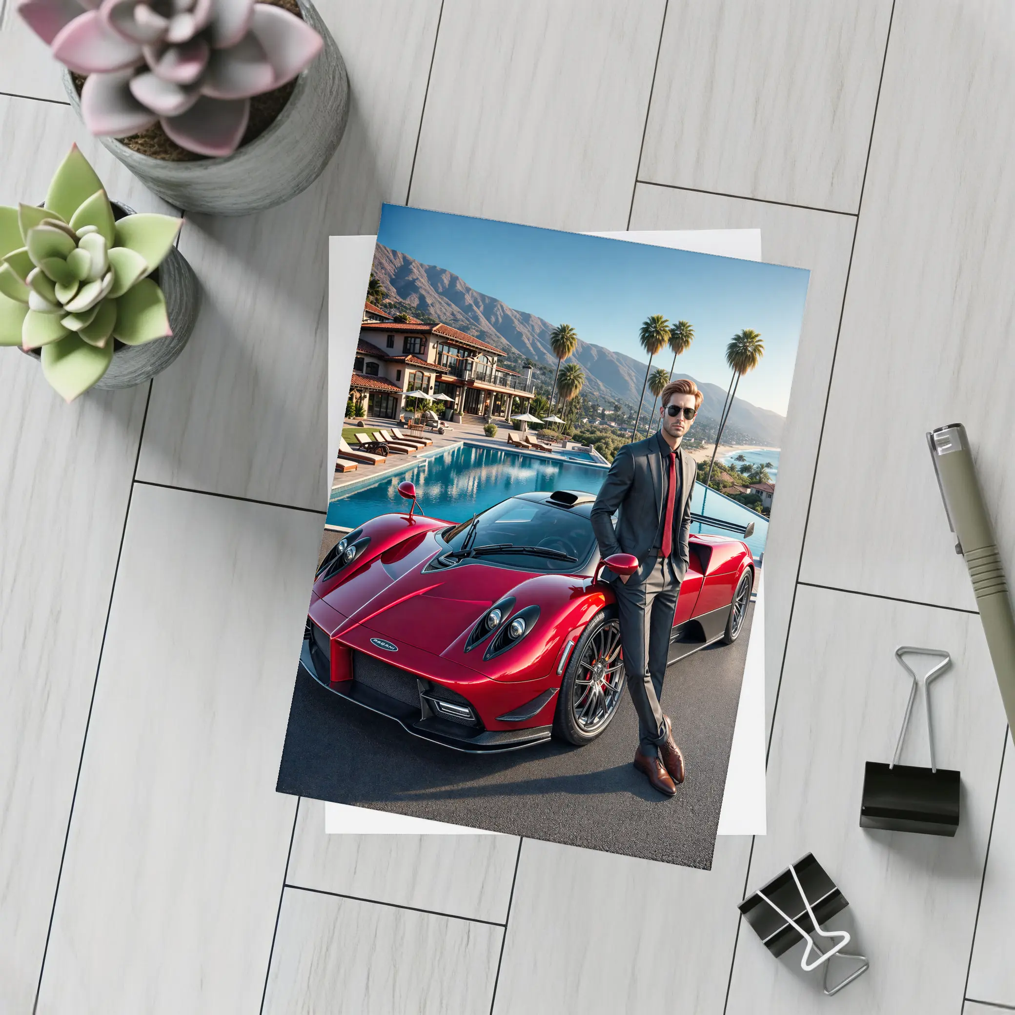 Pagani Zonda Red Supercar Luxury Villa – Postcards