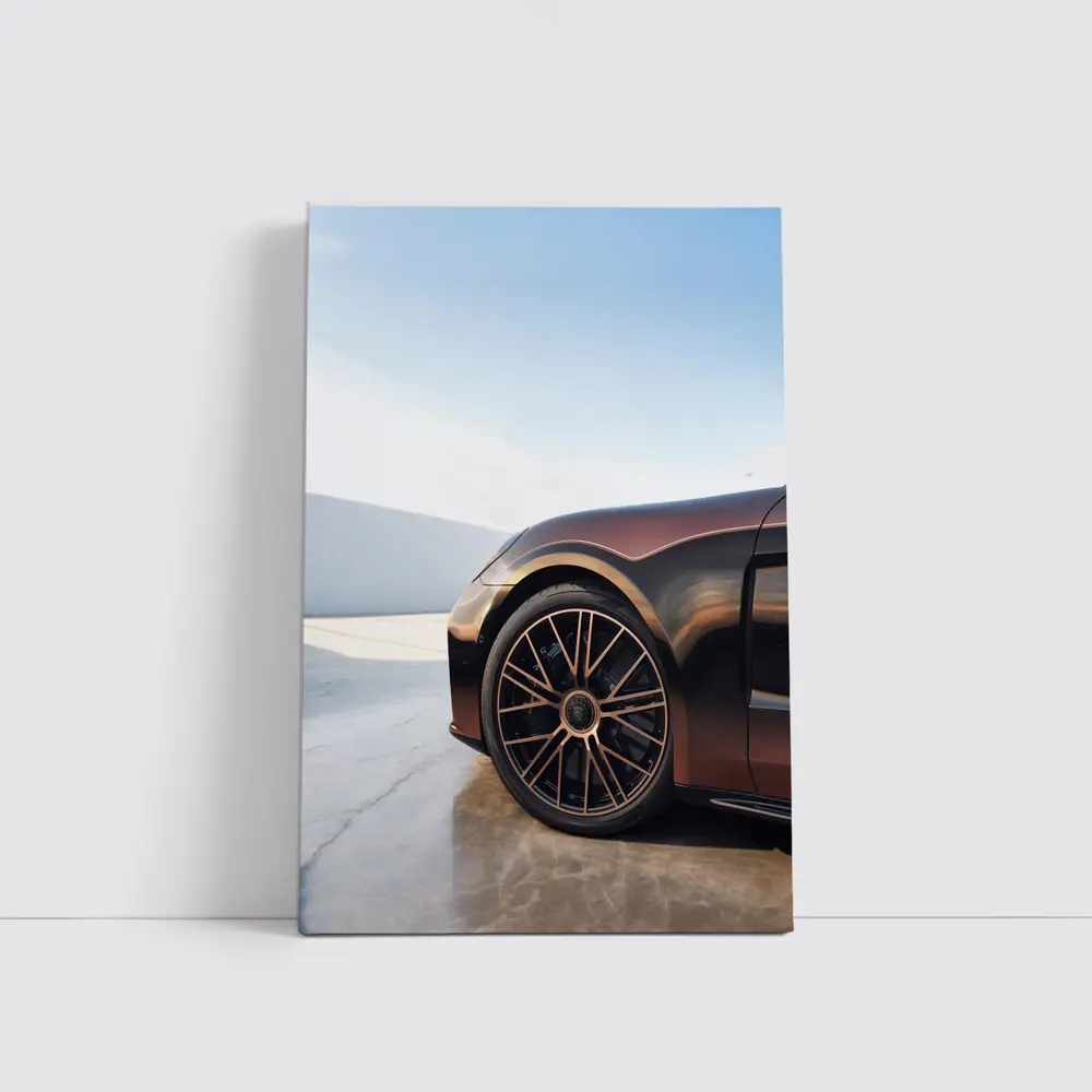 Porsche Panamera Brown Wheel Detail Parking – Wall Art
