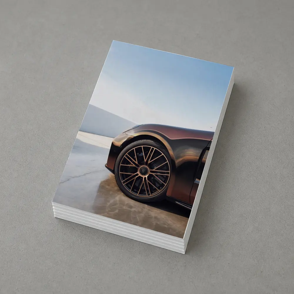 Porsche Panamera Brown Wheel Detail Parking – Postcards