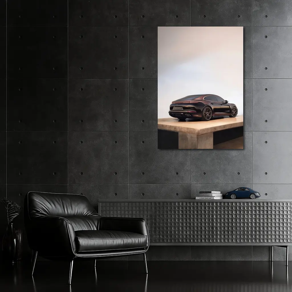 Porsche Panamera Dark Brown Studio Display – Wall Art