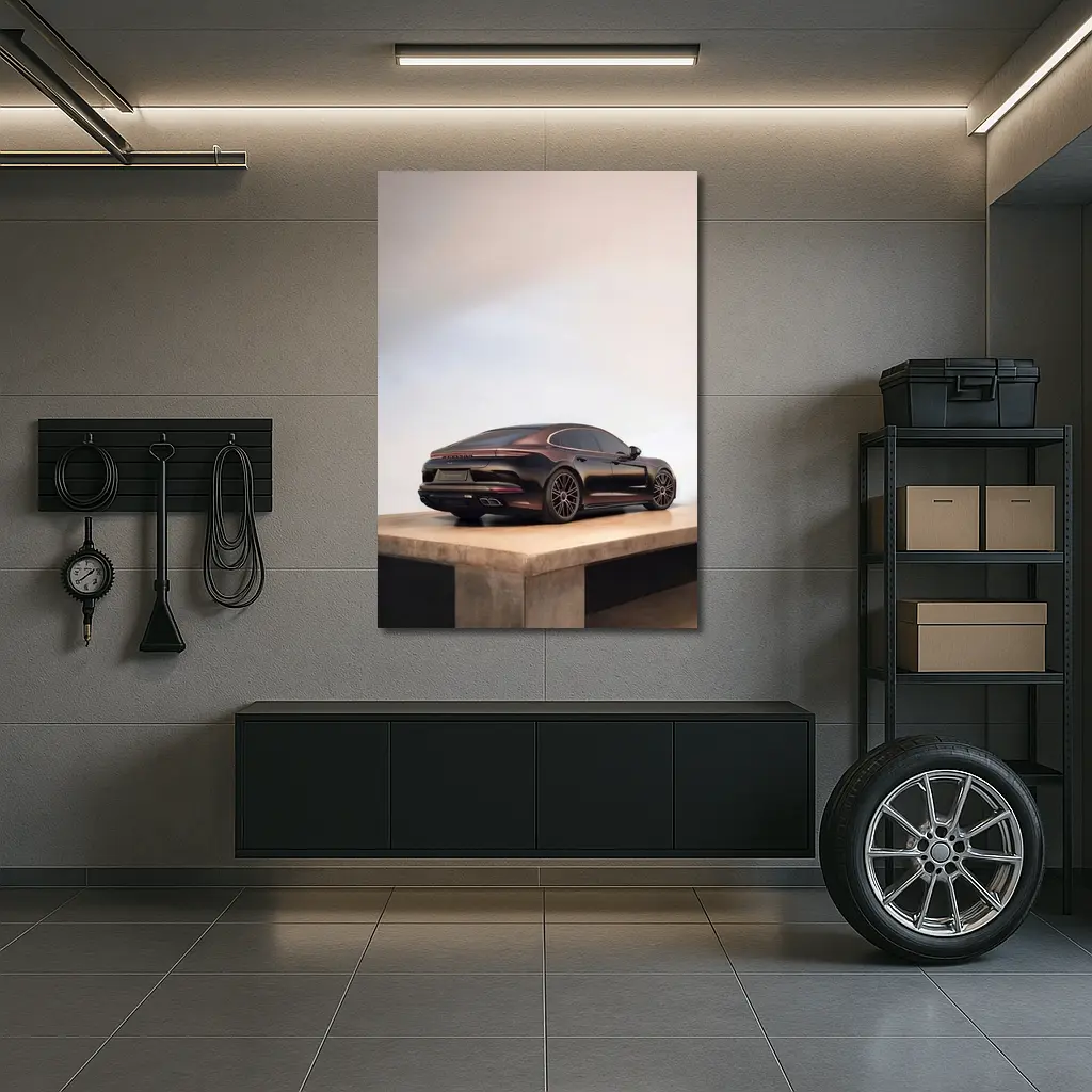 Porsche Panamera Dark Brown Studio Display – Wall Art