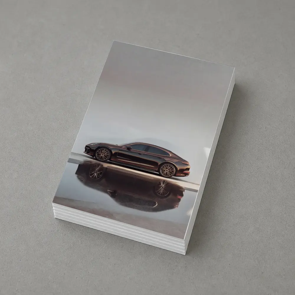 Porsche Panamera Dark Brown Minimal Studio – Postcards