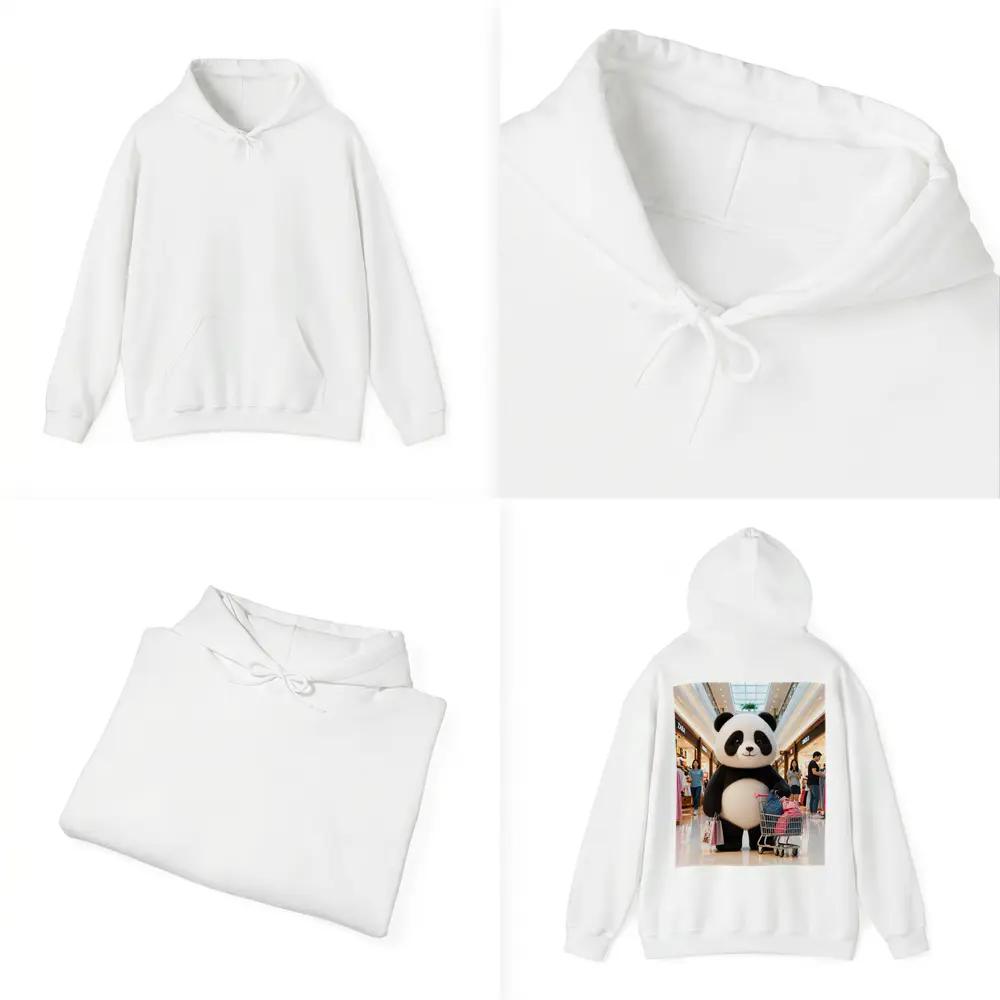 Cute Panda Shopping Cart Mall Adventure – Hoodies