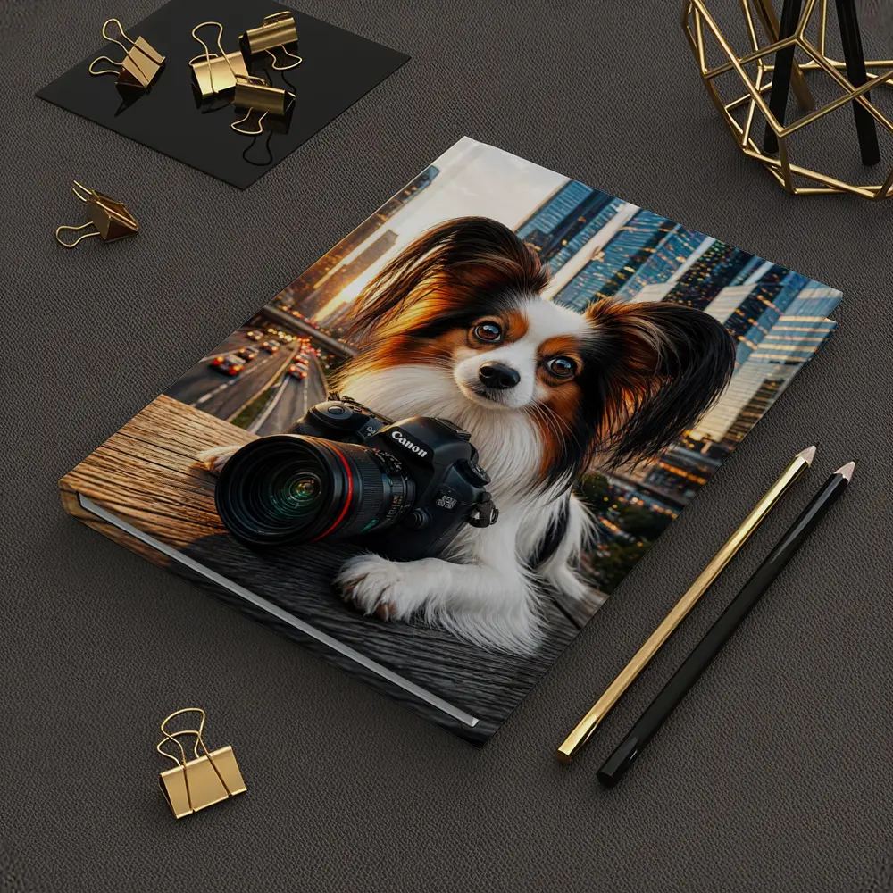 Papillon Dog Canon Camera City Skyline – Notebooks