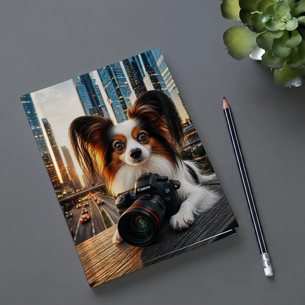 Papillon Dog Canon Camera City Skyline – Notebooks