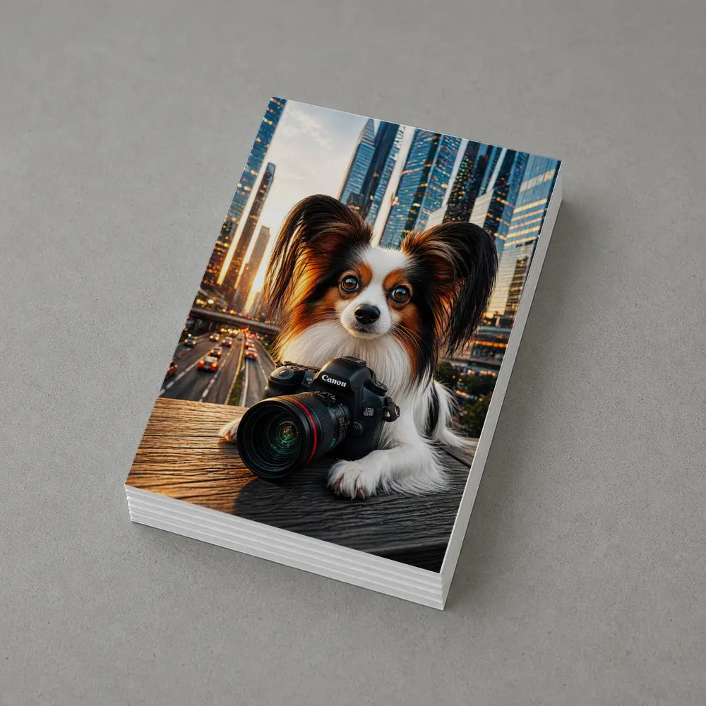Papillon Dog Canon Camera City Skyline – Postcards