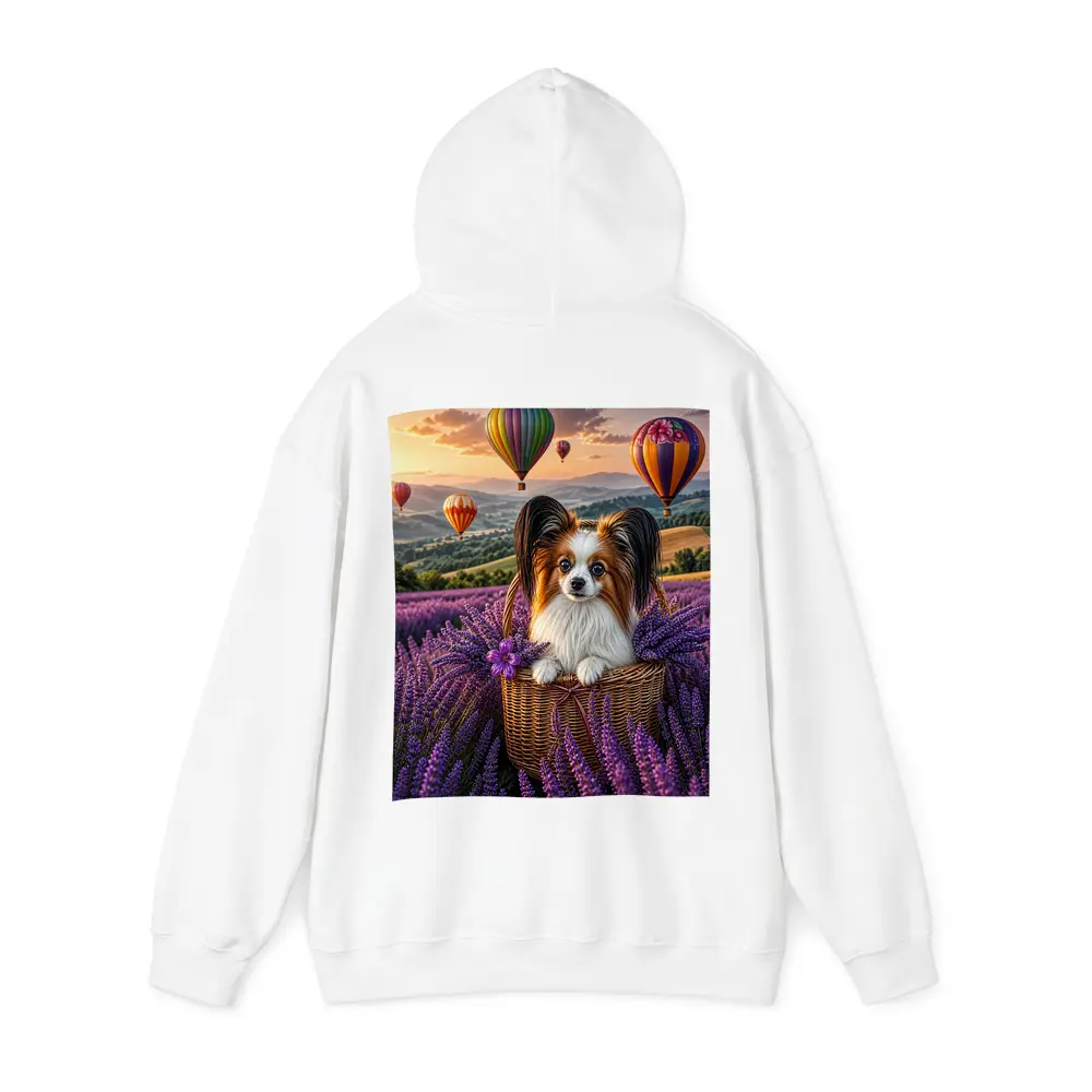 Papillon Dog Lavender Field Hot Air Balloons – Hoodies