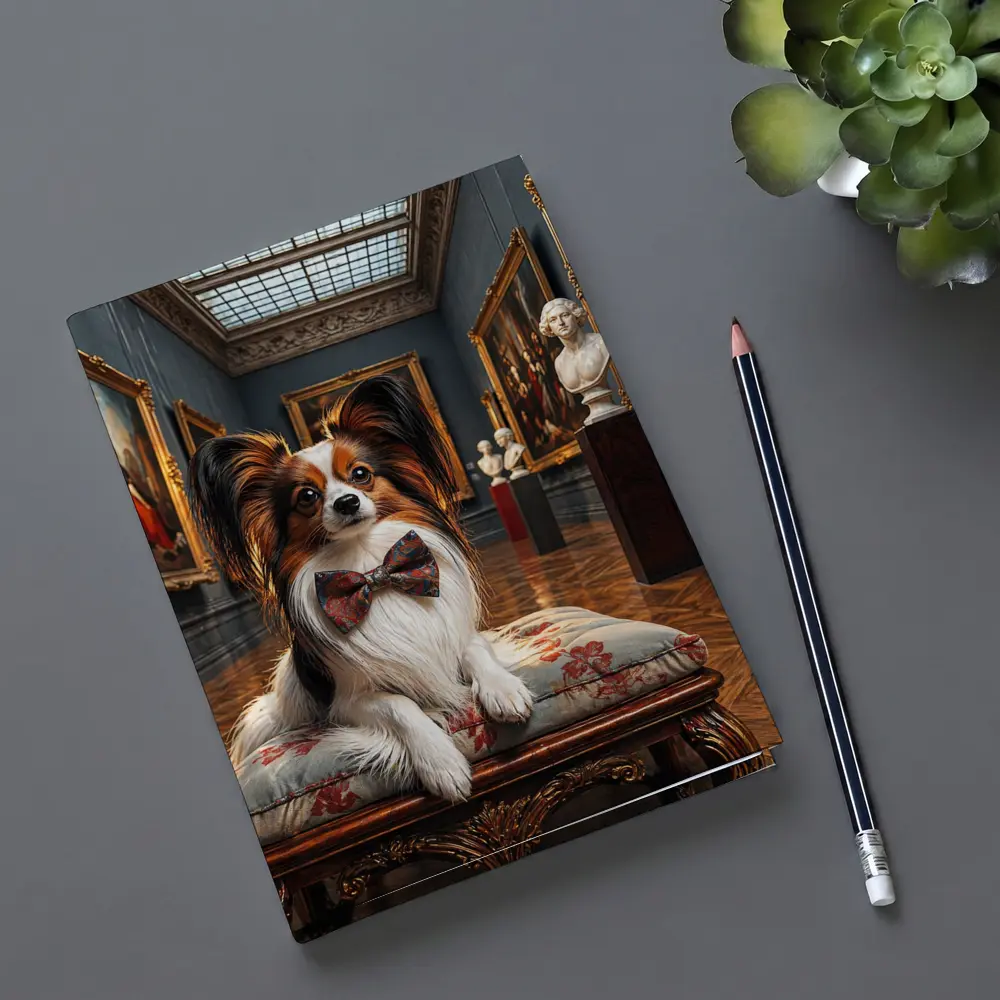 Papillon Dog Wearing Bow Tie Art Gallery – Notebooks