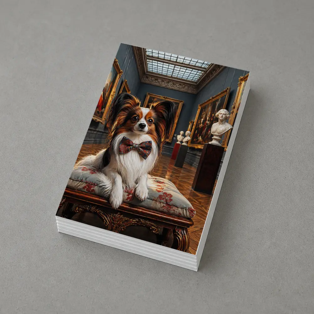 Papillon Dog Wearing Bow Tie Art Gallery – Postcards