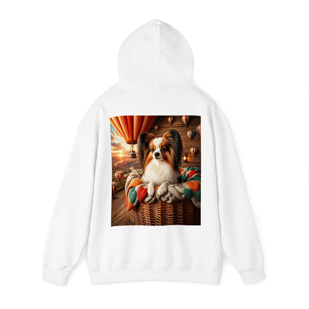 Papillon Dog Hot Air Balloon Sunset – Hoodies