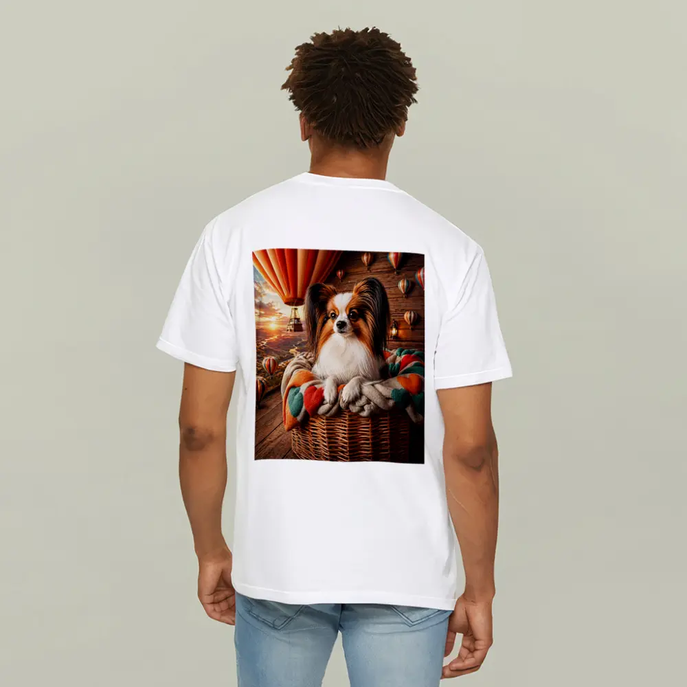 Papillon Dog Hot Air Balloon Sunset – T-Shirts