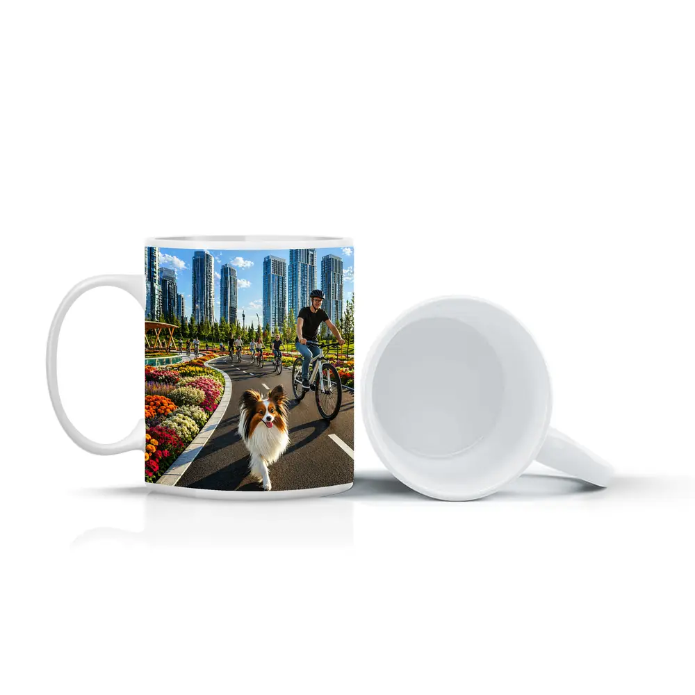 Papillon Dog City Park Bicycle Ride – Mugs