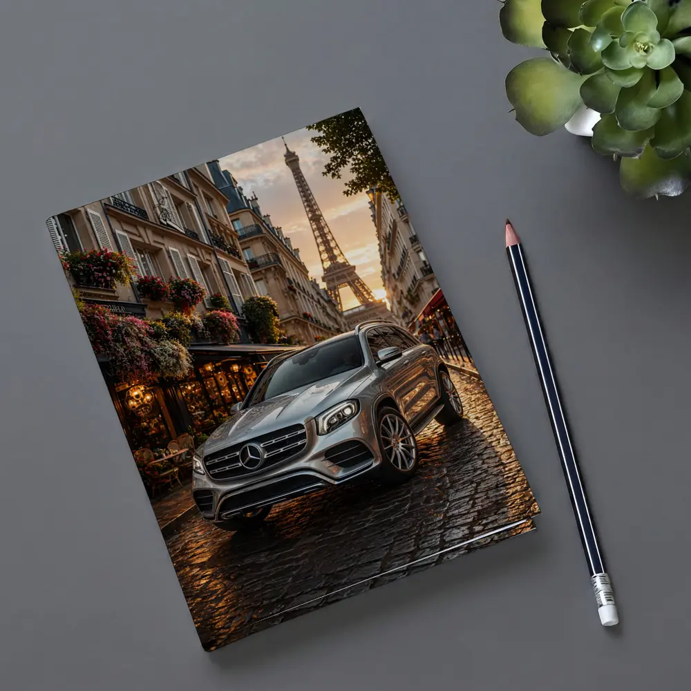 Mercedes GLB Silver SUV Paris Street – Notebooks