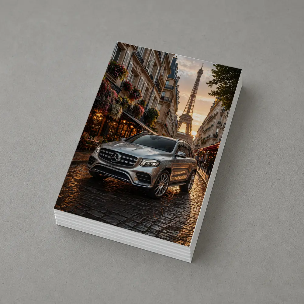 Mercedes GLB Silver SUV Paris Street – Postcards