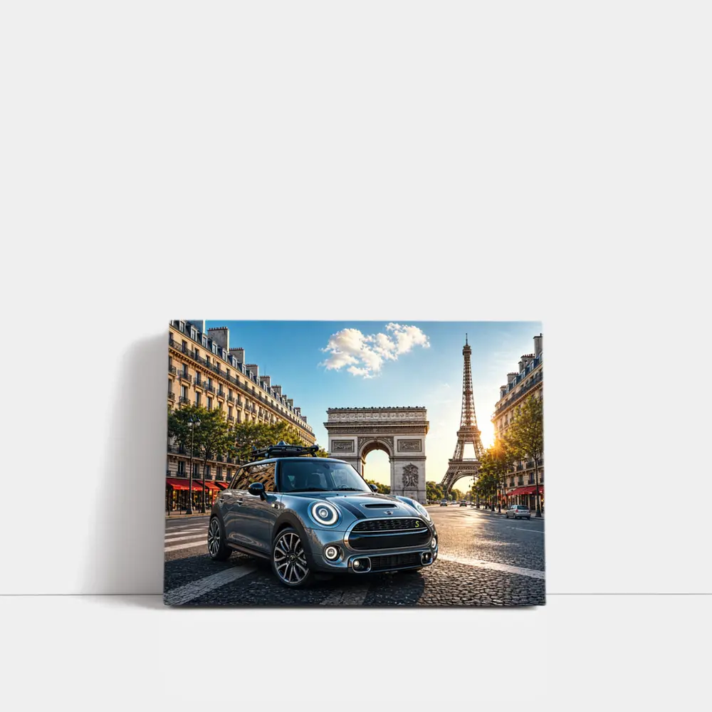 Mini Cooper S Paris Arc de Triomphe – Wall Art