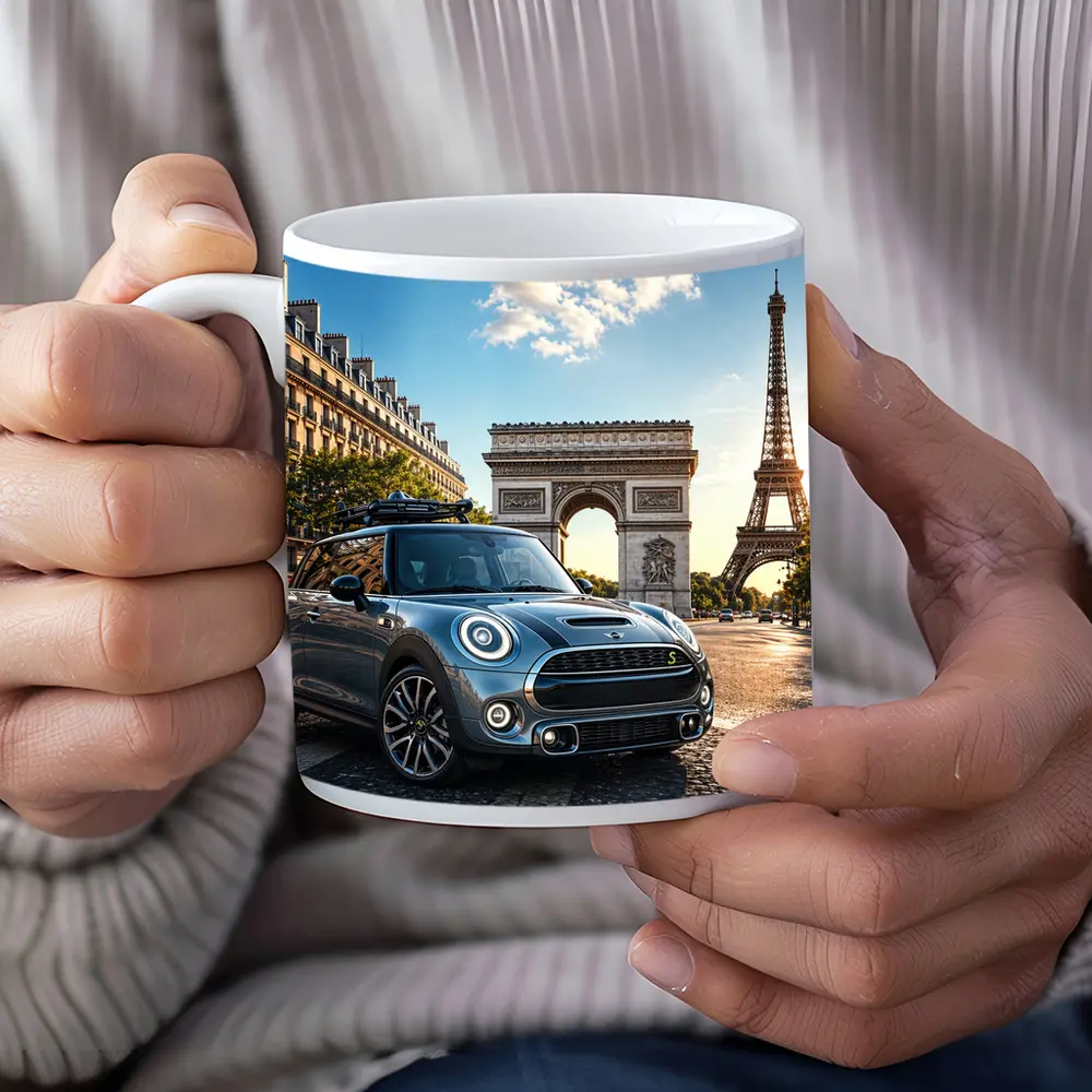 Mini Cooper S Paris Arc de Triomphe – Mugs