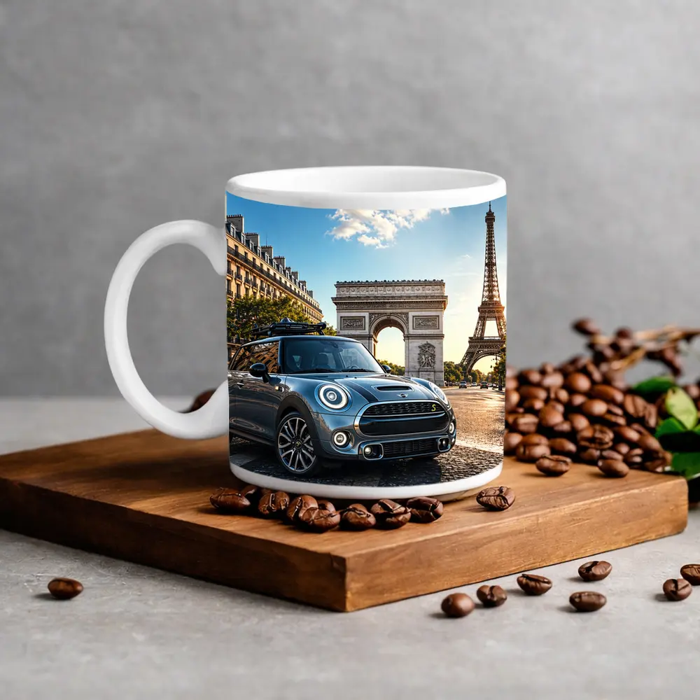 Mini Cooper S Paris Arc de Triomphe – Mugs