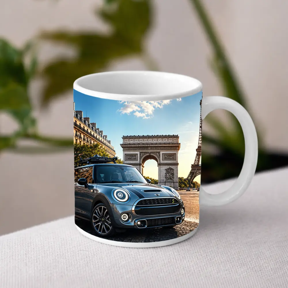 Mini Cooper S Paris Arc de Triomphe – Mugs
