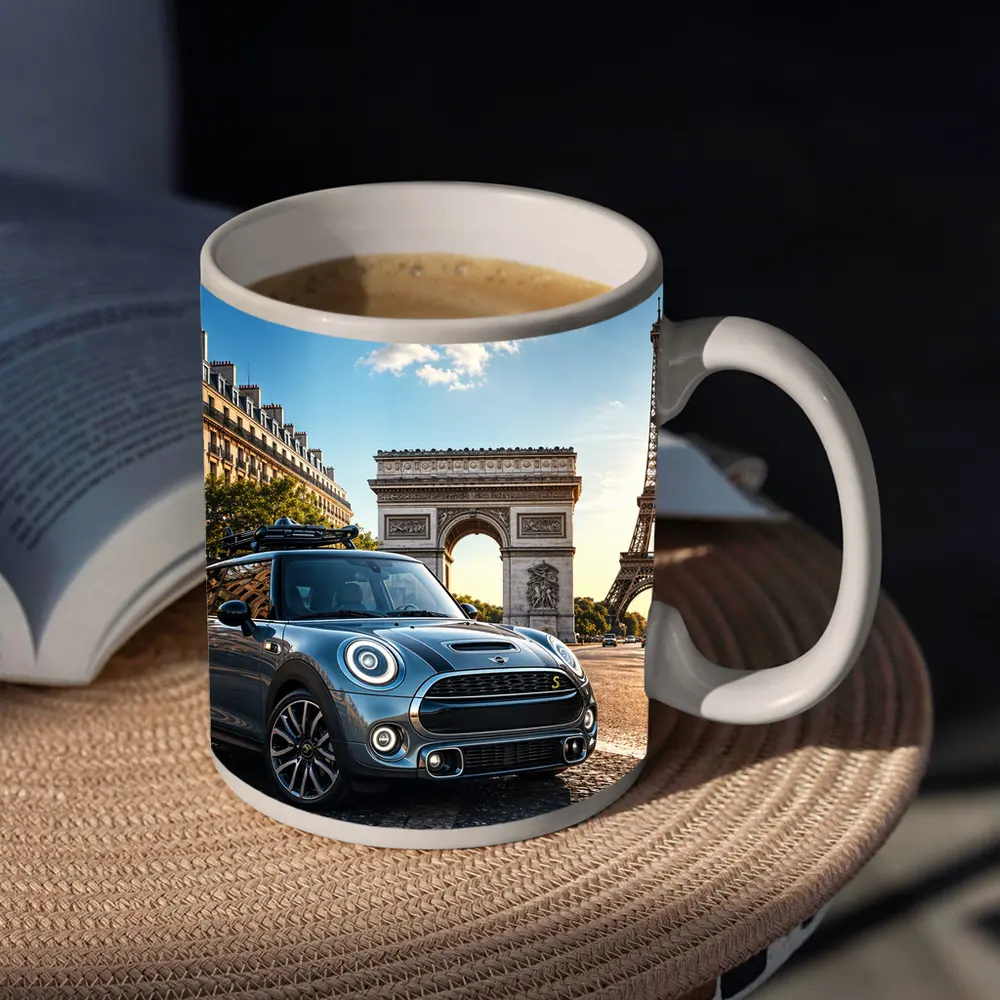 Mini Cooper S Paris Arc de Triomphe – Mugs