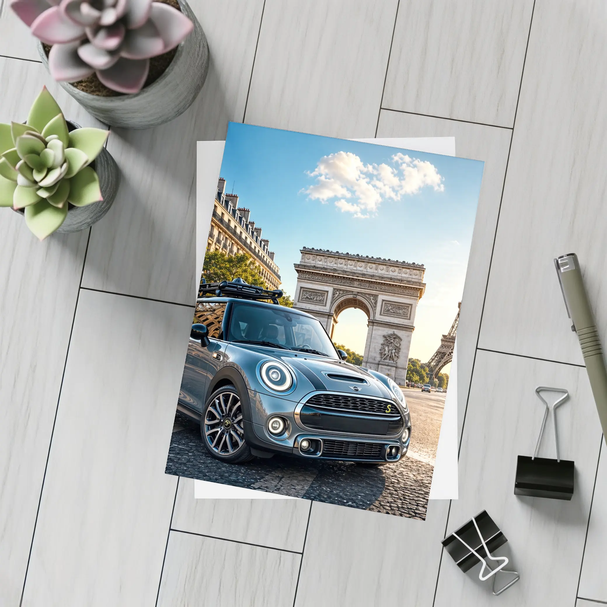 Mini Cooper S Paris Arc de Triomphe – Postcards
