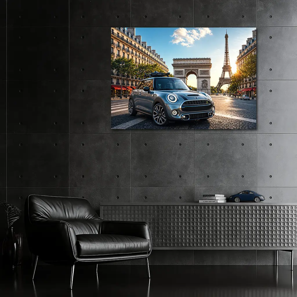 Mini Cooper S Paris Arc de Triomphe – Wall Art