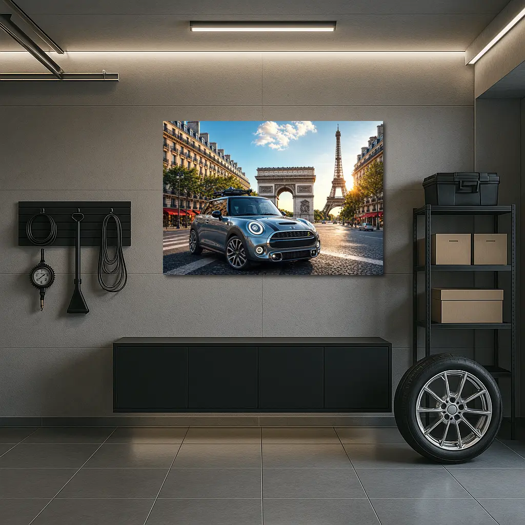 Mini Cooper S Paris Arc de Triomphe – Wall Art