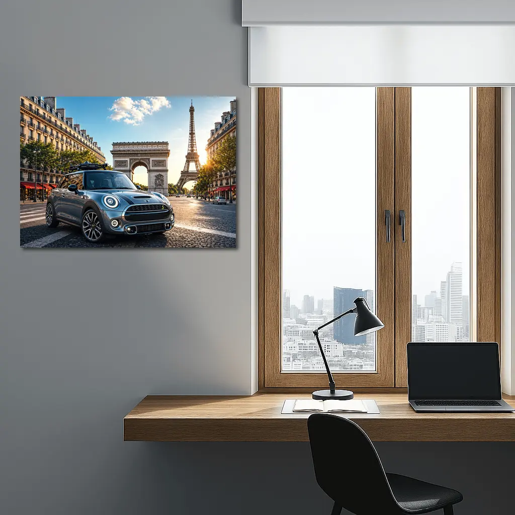 Mini Cooper S Paris Arc de Triomphe – Wall Art