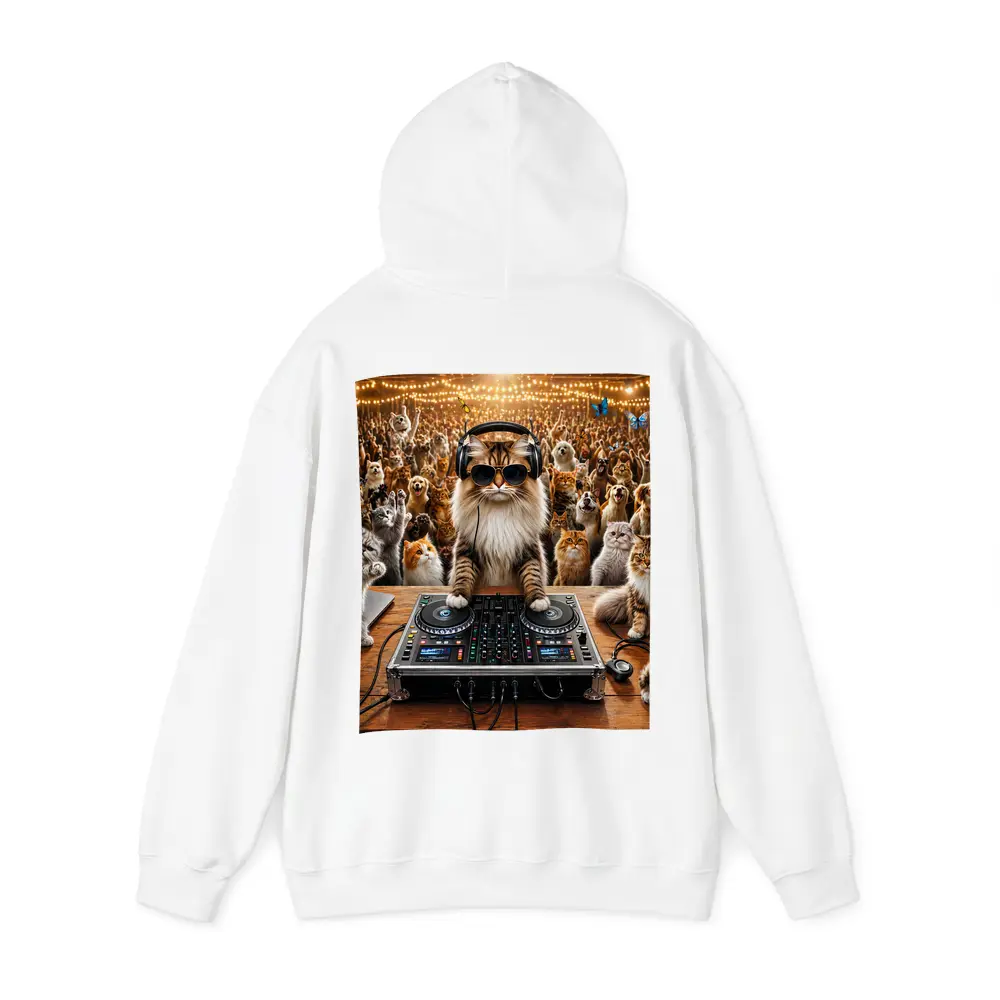 Norwegian Forest Cat DJ Spinning At Party – Hoodies