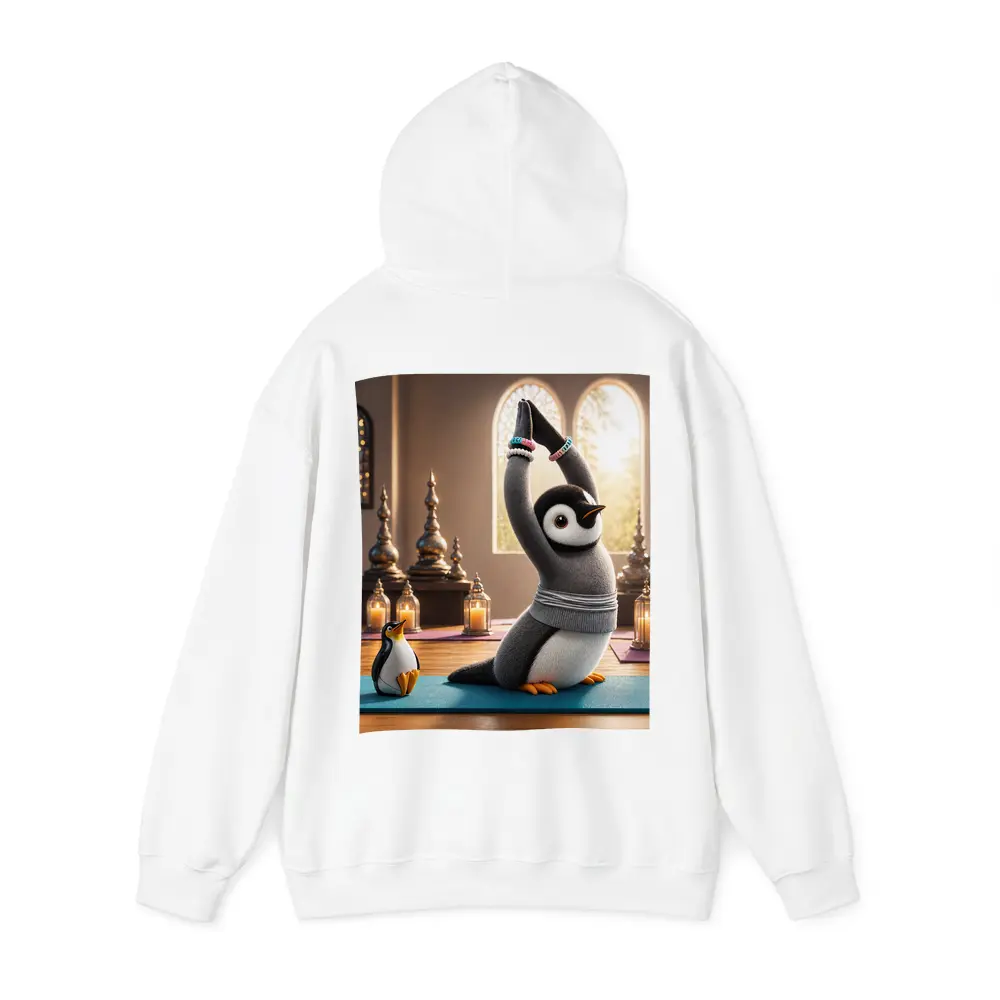 Cute Penguin Doing Yoga Candlelit Studio – Hoodies