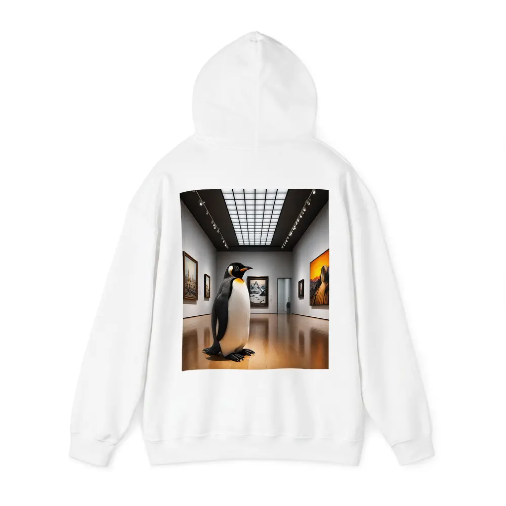 Emperor Penguin Standing Inside Art Museum Gallery – Hoodies