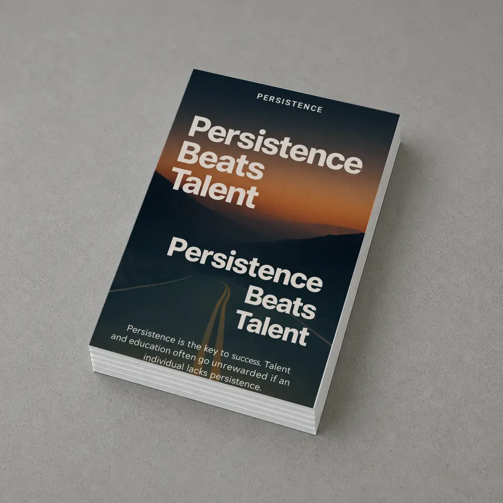 Persistence Beats Talent Motivational Road Quote – Postcards