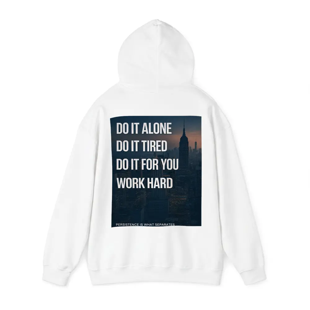 Persistence Hard Work Quote City Night – Hoodies