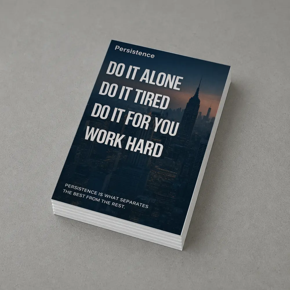 Persistence Hard Work Quote City Night – Postcards