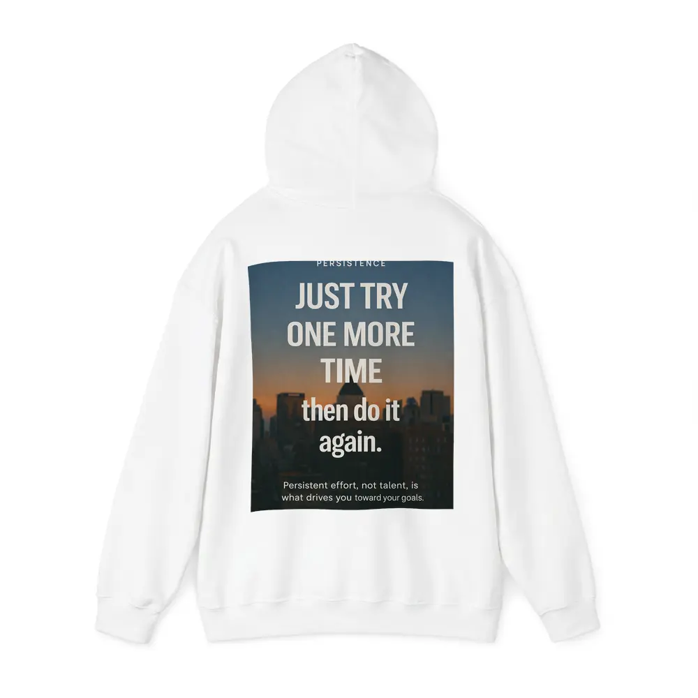 Persistence Motivation Quote City Skyline – Hoodies