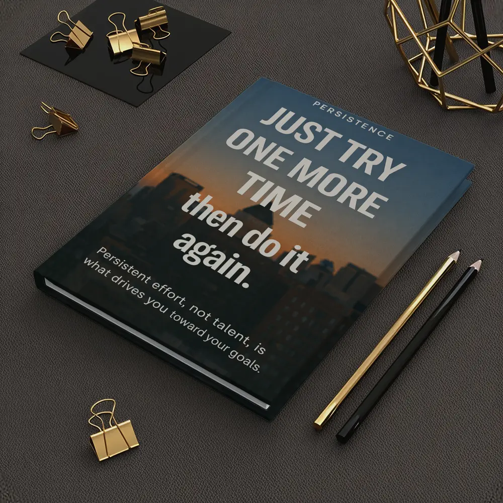 Persistence Motivation Quote City Skyline – Notebooks