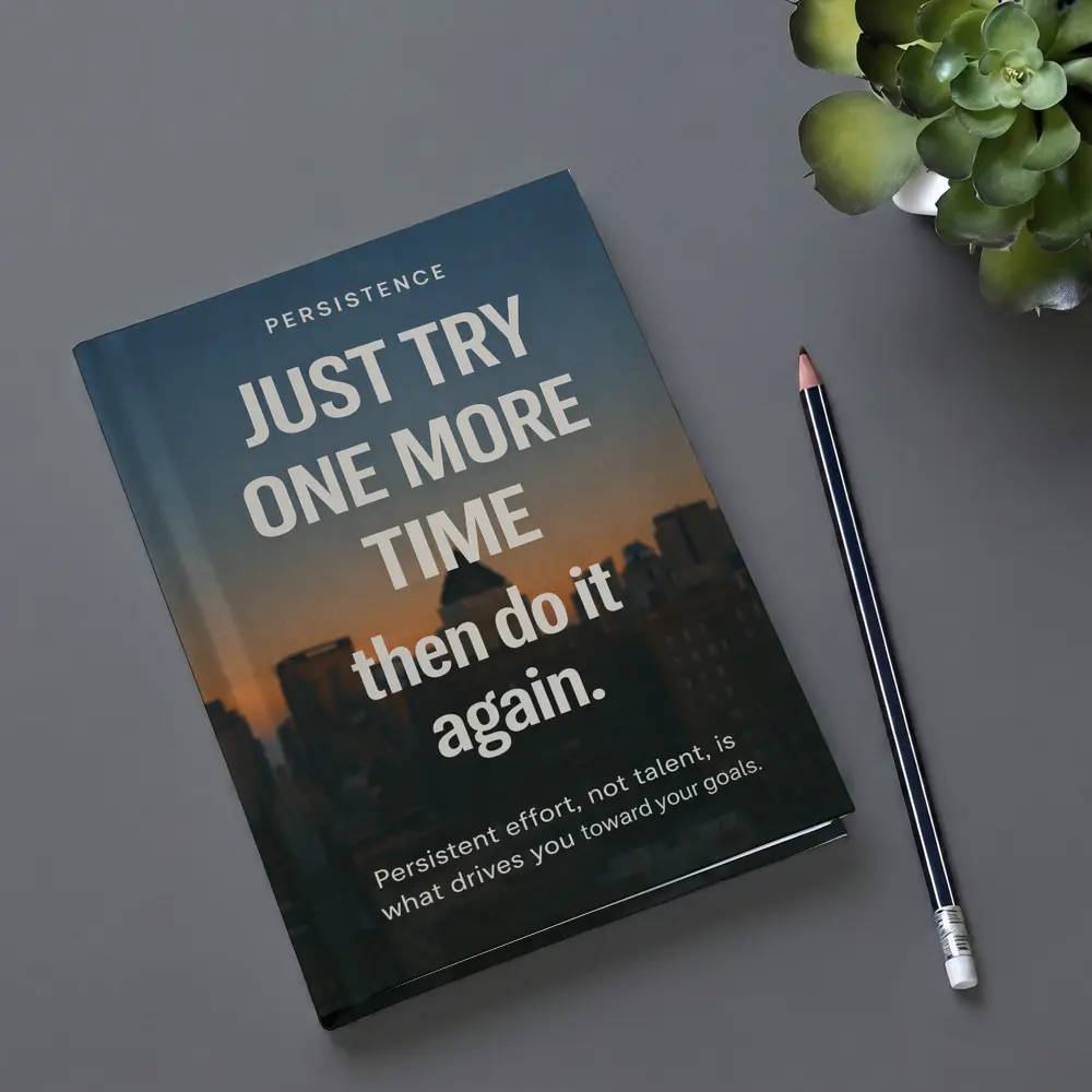 Persistence Motivation Quote City Skyline – Notebooks
