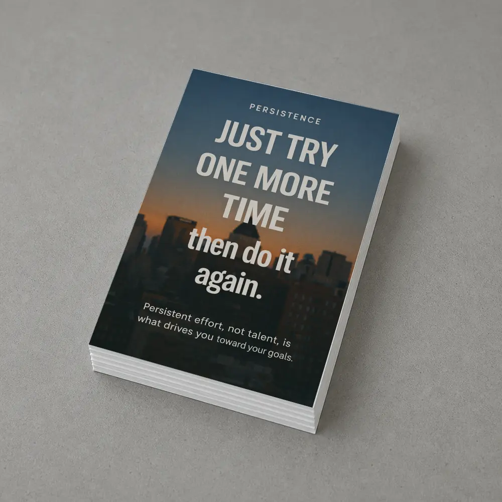 Persistence Motivation Quote City Skyline – Postcards