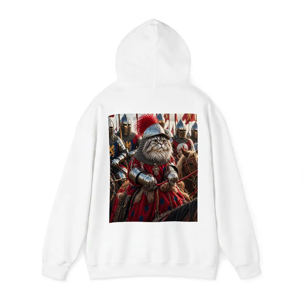 Persian Cat Knight Leading Medieval Army – Hoodies