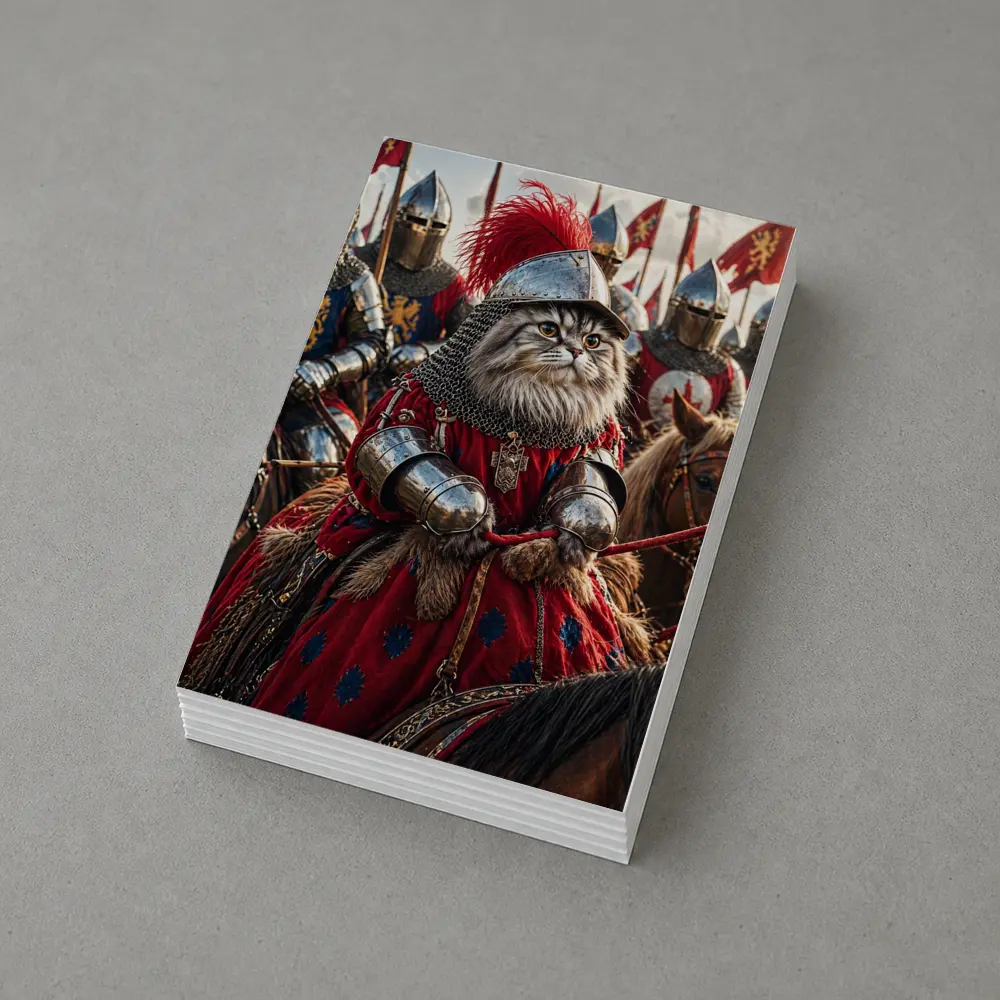 Persian Cat Knight Leading Medieval Army – Postcards