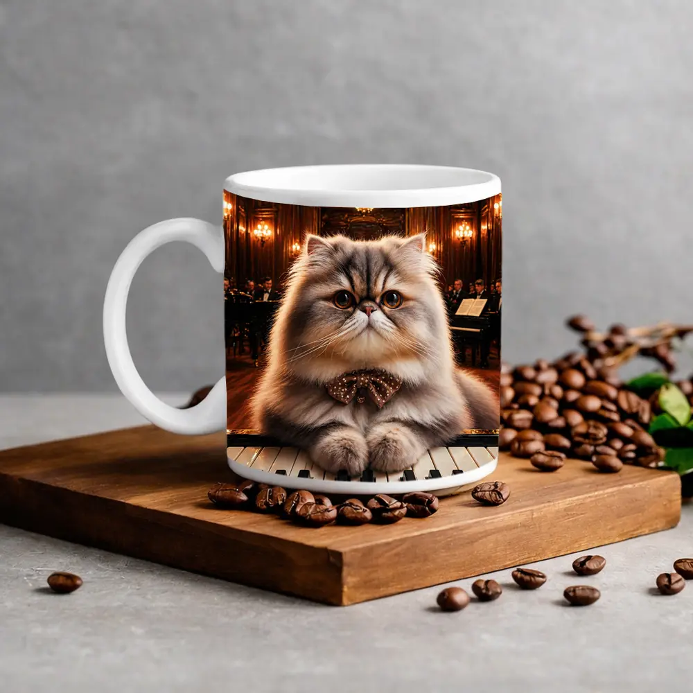 Persian Cat Pianist Concert Hall Orchestra – Mugs