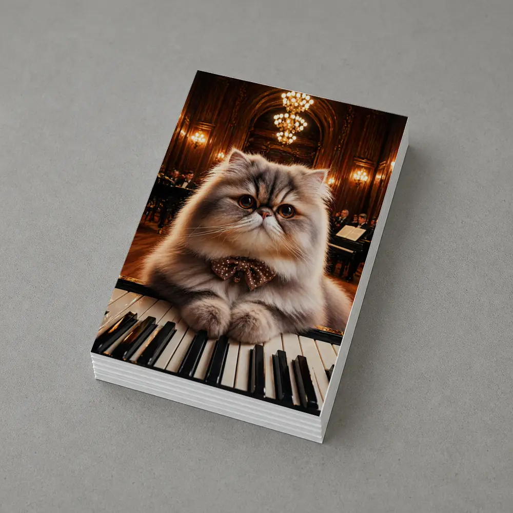 Persian Cat Pianist Concert Hall Orchestra – Postcards