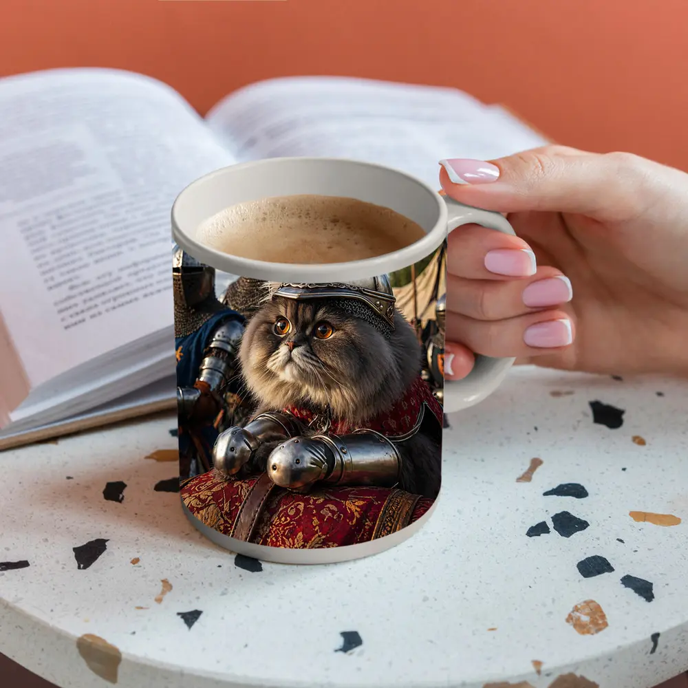 Persian Cat Knight Armor Medieval Tournament – Mugs