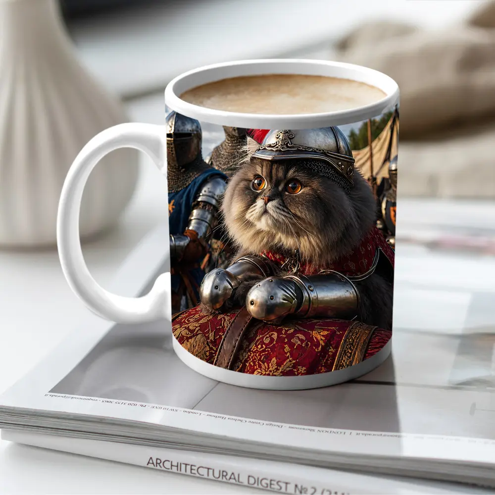 Persian Cat Knight Armor Medieval Tournament – Mugs